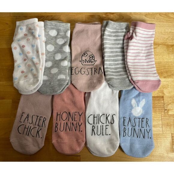 Rae Dunn Accessories - NWOT Rae Dunn Women's Easter Ankle Socks Bundle